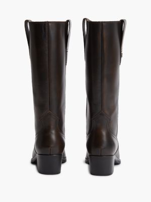 Женские ботинки Tommy Hilfiger Leather Western Boot, цвет: Коричневый — фото 4