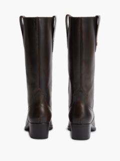 Leather Western Boot — Brushed Brown 4