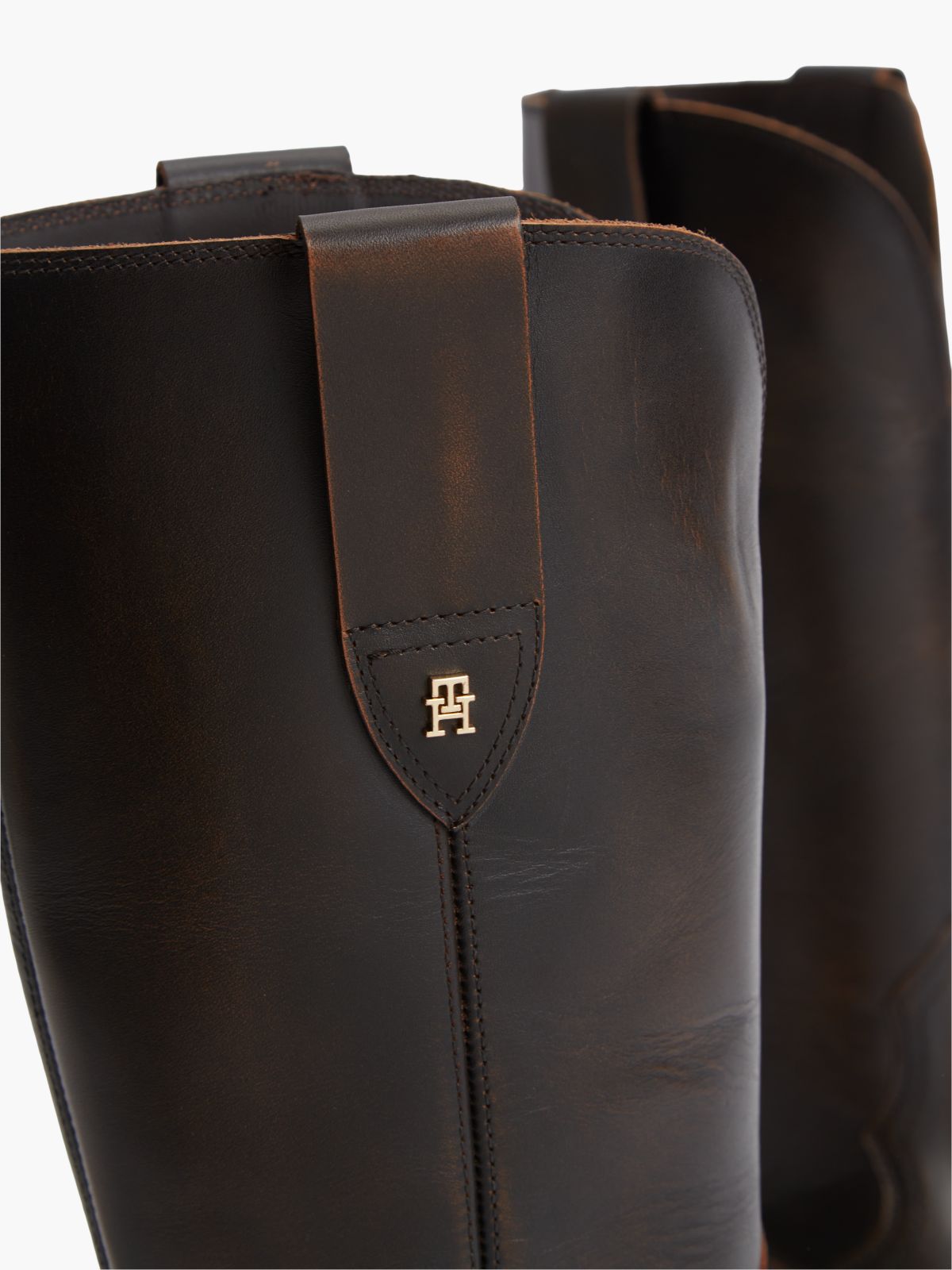 Leather Western Boot — Brushed Brown