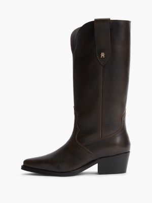 Женские ботинки Tommy Hilfiger Leather Western Boot, цвет: Коричневый — фото 7