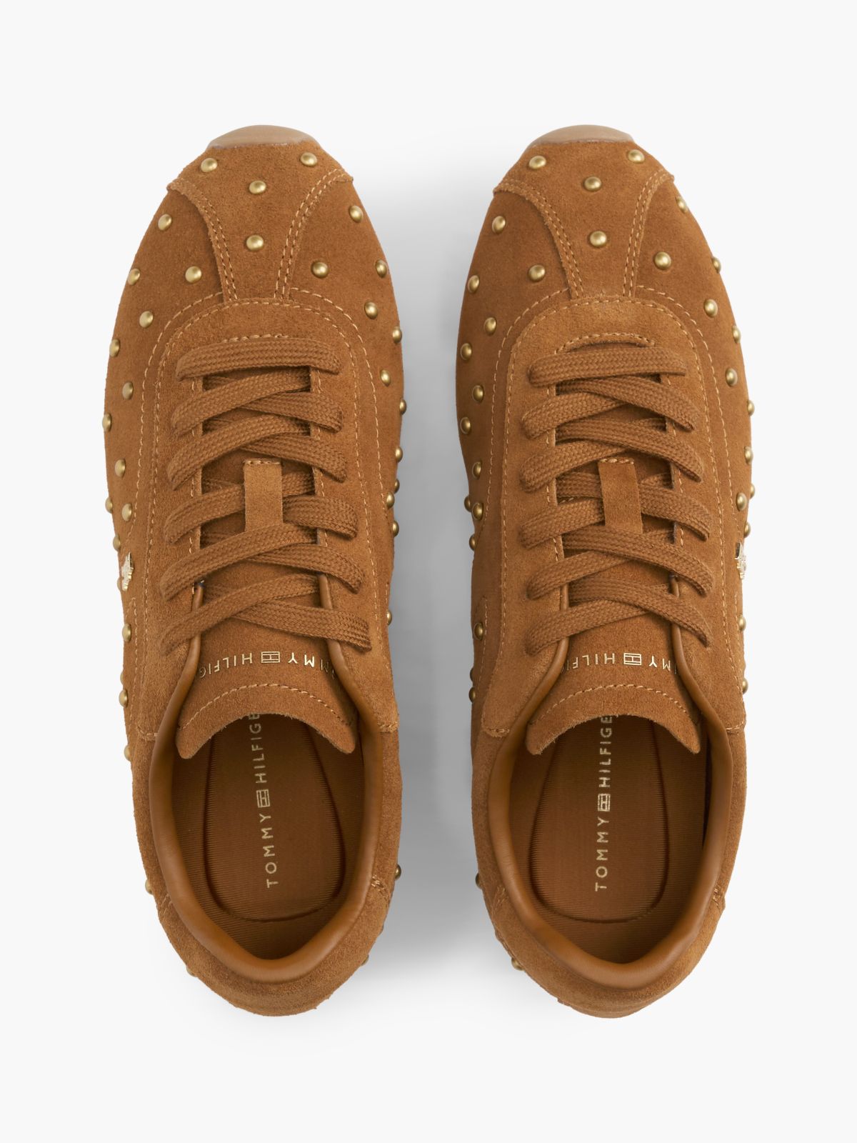 Studded Suede Ballet Sneaker — Ginger Clay