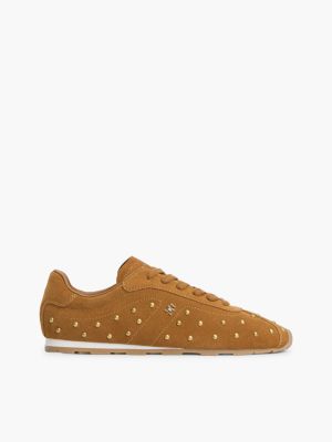 Женские кроссовки Tommy Hilfiger Studded Suede Ballet, цвет: Имбирный глиняный