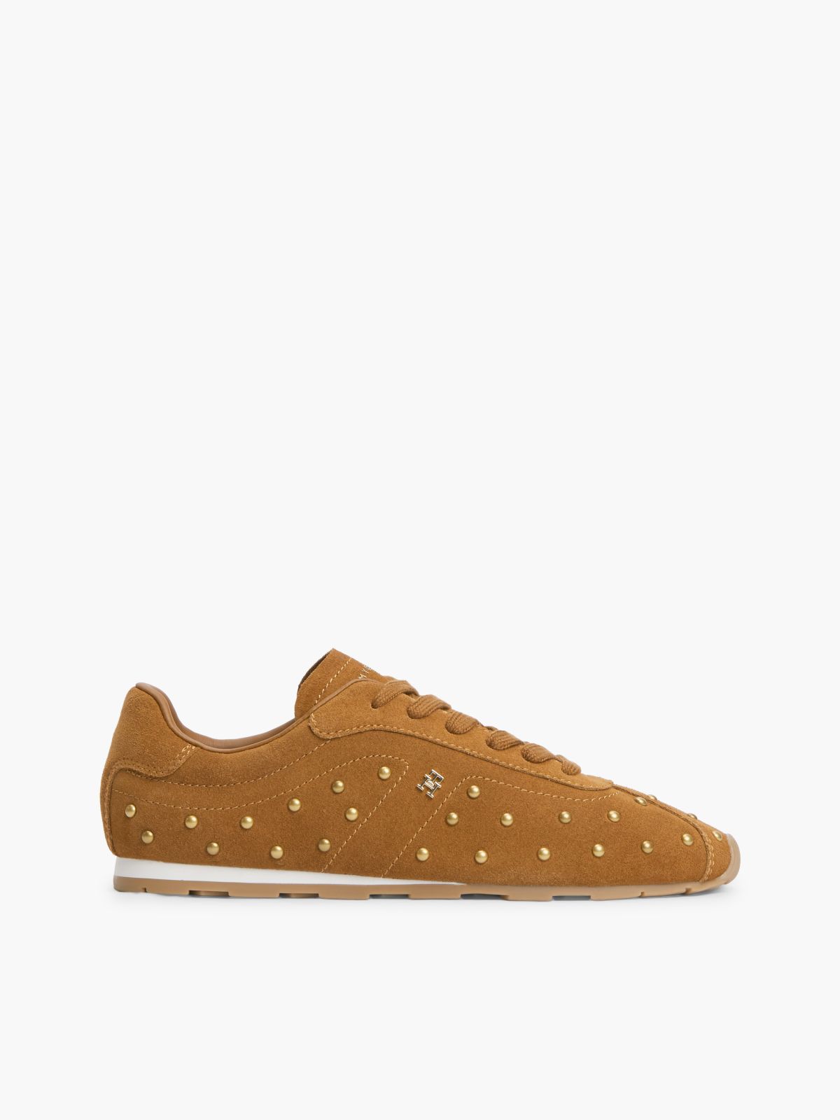 Studded Suede Ballet Sneaker — Ginger Clay