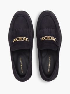 Chain-Link Fringe Suede Loafer — Space Blue 3