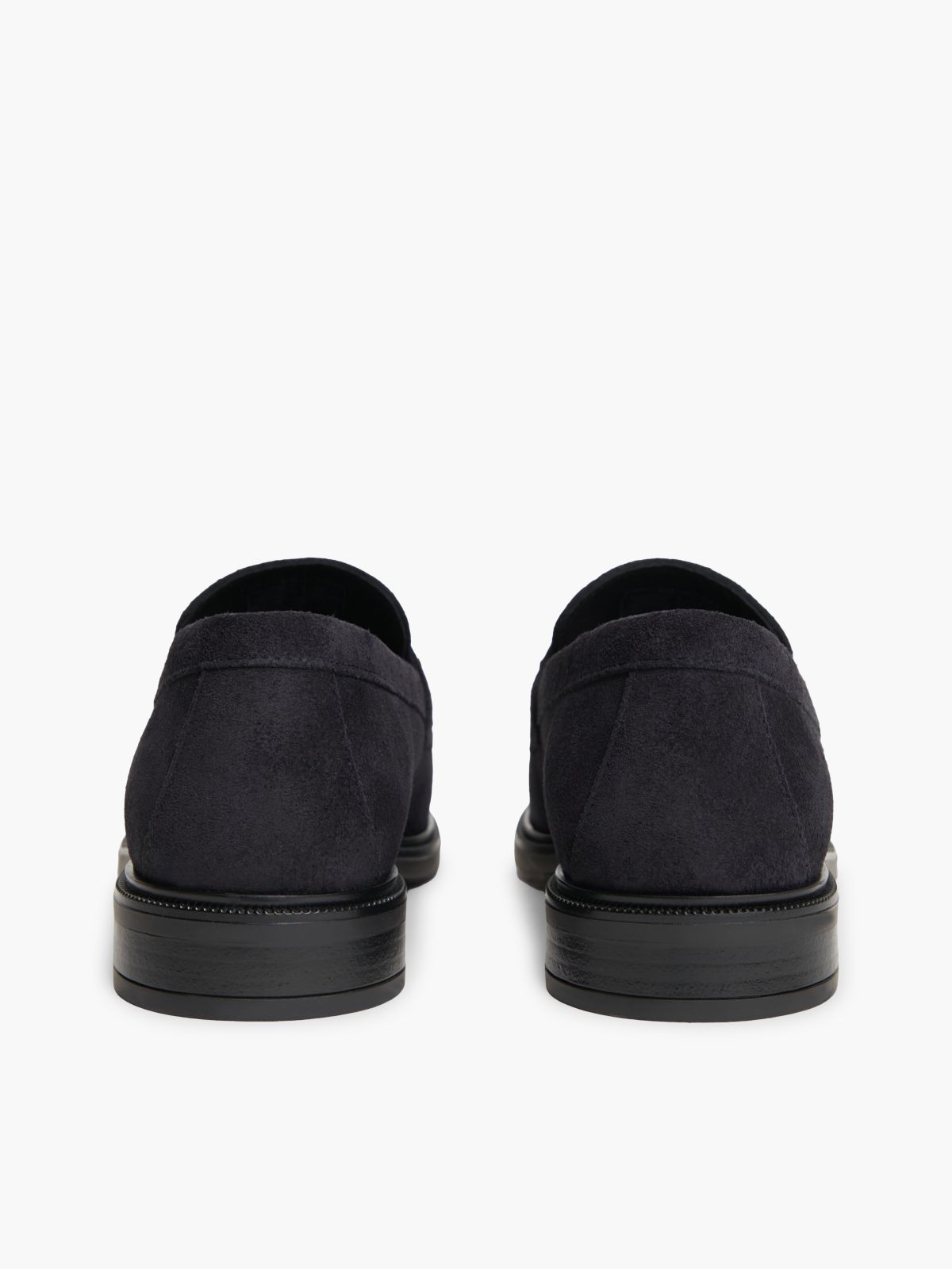 Chain-Link Fringe Suede Loafer — Space Blue