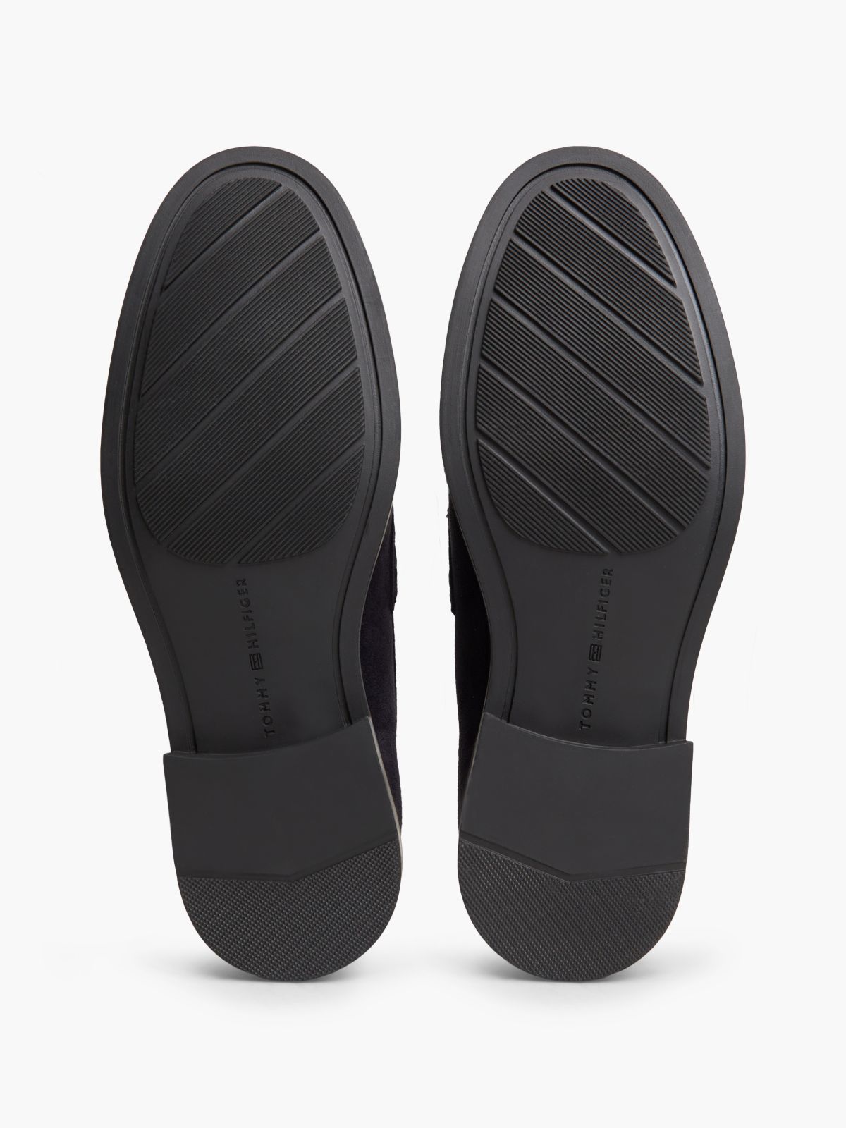 Chain-Link Fringe Suede Loafer — Space Blue