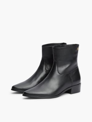 Женские ботинки Tommy Hilfiger Leather Ankle Boot, цвет: Чёрный — фото 2