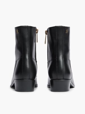 Женские ботинки Tommy Hilfiger Leather Ankle Boot, цвет: Чёрный — фото 4