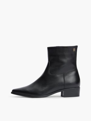 Женские ботинки Tommy Hilfiger Leather Ankle Boot, цвет: Чёрный — фото 7