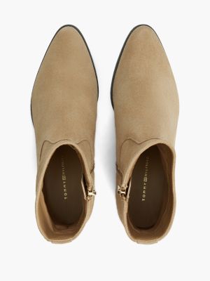 Женские ботинки Tommy Hilfiger Suede Ankle Boot, цвет: Песочный холщовый — фото 3
