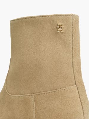Женские ботинки Tommy Hilfiger Suede Ankle Boot, цвет: Песочный холщовый — фото 6