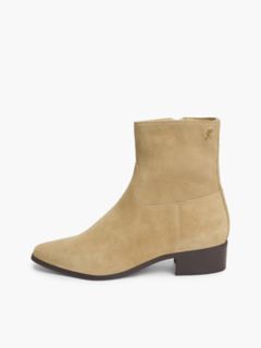 Suede Ankle Boot — Safari Canvas 7
