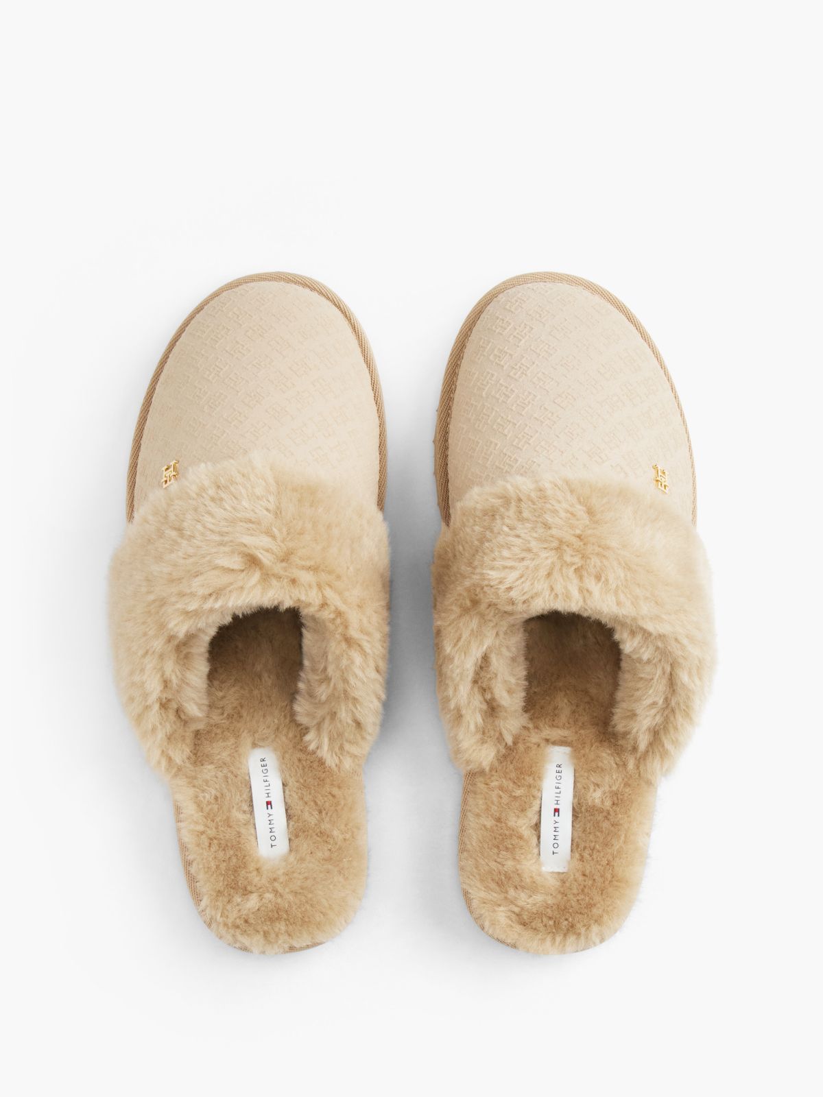Suede & Faux Fur House Slipper — Horseradish