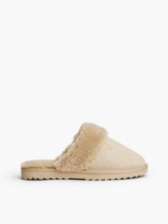Suede & Faux Fur House Slipper — Horseradish 1