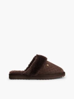 Suede & Faux Fur House Slipper — Fondant Brown 1