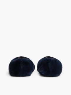 Faux Fur Mary Jane House Slipper — Space Blue 4
