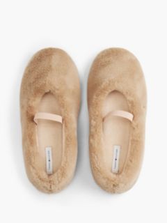 Faux Fur Mary Jane House Slipper — Misty Blush 3