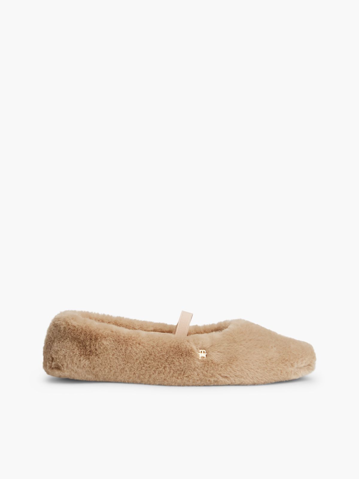 Faux Fur Mary Jane House Slipper — Misty Blush