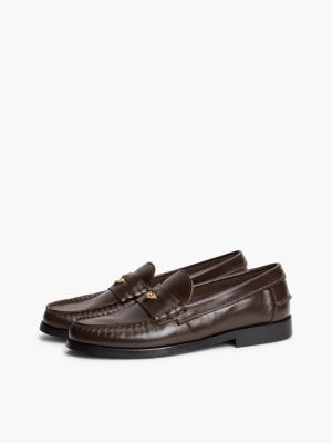 Tommy Hilfiger Women's Classic Leather Penny Loafer - Fondant Brown - US 6.5 / EU 37