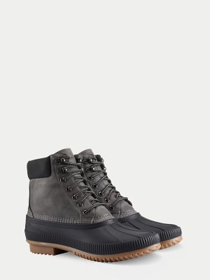 black tommy hilfiger duck boots