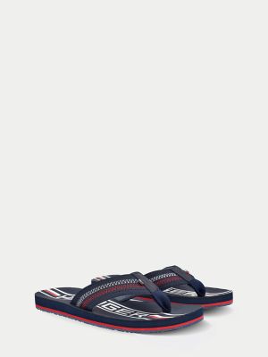 tommy hilfiger red flip flops