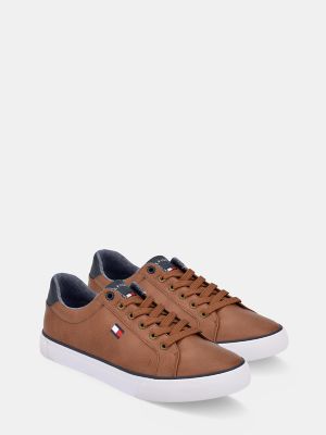 tommy hilfiger corporate leather low sneaker