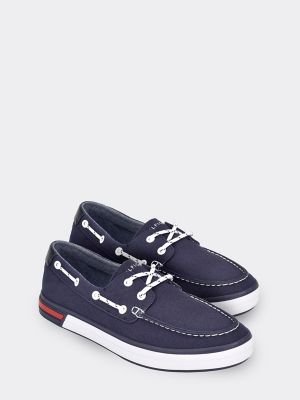 tommy hilfiger canvas boat shoes