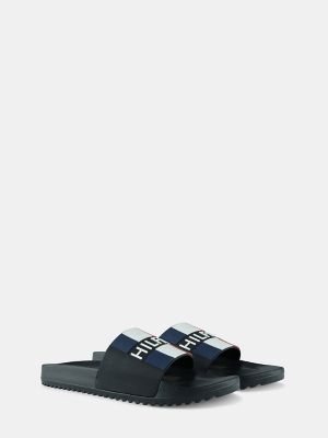 tommy hilfiger slides blue