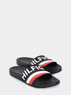 blue tommy hilfiger slides