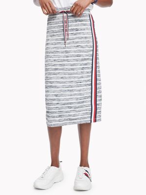 Essential Stripe Knit Midi Skirt 