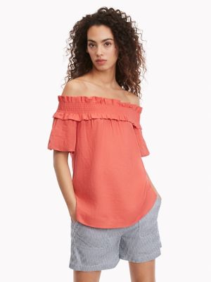 tommy hilfiger off the shoulder top