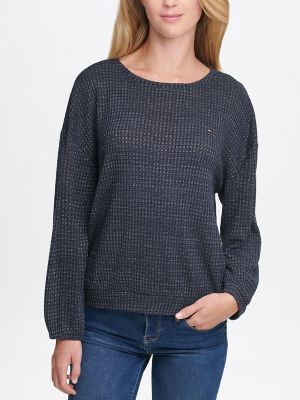 tommy hilfiger waffle knit sweater