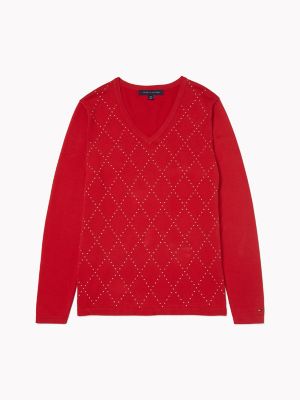 tommy hilfiger crew neck jumper womens