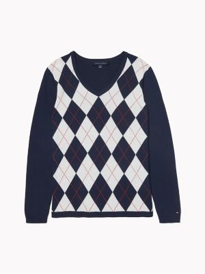 tommy hilfiger argyle sweater