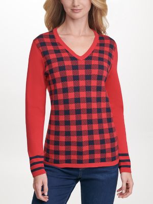 tommy hilfiger plaid sweater