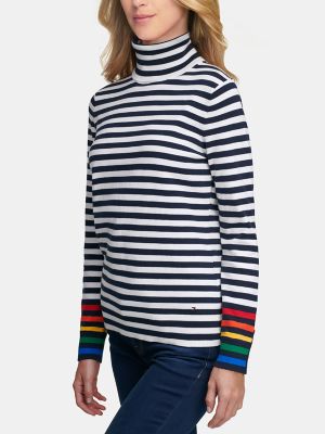 Essential Stripe Turtleneck Sweater 