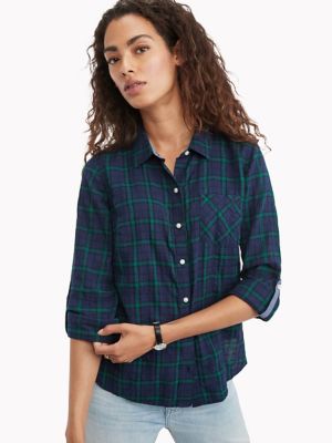 tommy hilfiger flannel shirt womens
