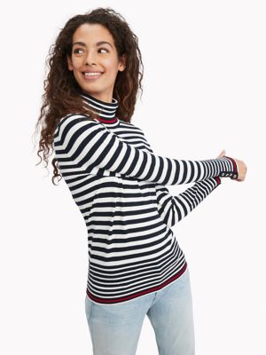 Essential Stripe Turtleneck Sweater 