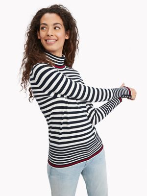 tommy hilfiger striped turtleneck