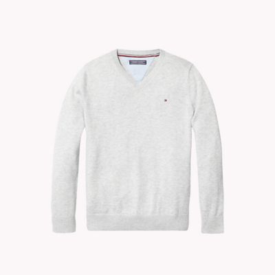 TH Kids Solid V-Neck Sweater | Tommy 