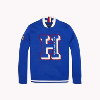tommy hilfiger letterman sweater