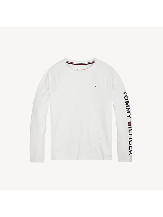 Tommy Hilfiger Mens Tommy Logo Long Sleeve Tee Sport Shirt