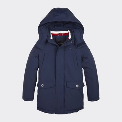 tommy hilfiger junior padded logo anorak jacket