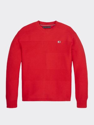 red sweater tommy hilfiger