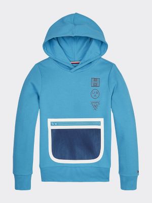 tommy hilfiger turquoise hoodie