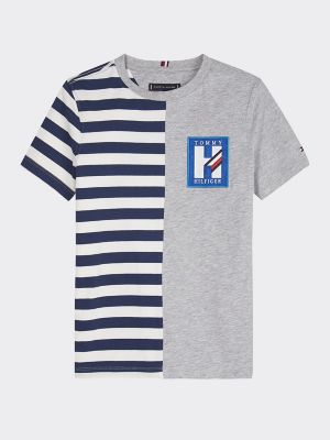 tommy hilfiger split neck t shirt