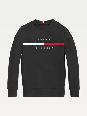 Tommy hilfiger logo stripe sweatshirt sale