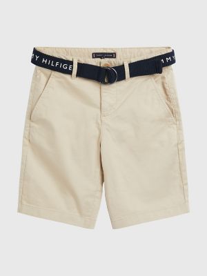 Kids' Belted Chino Short, Savannah Sand