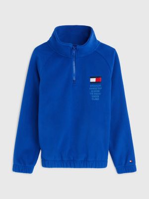 tommy jeans mock neck zip sweatshirt