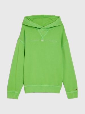 Neon green tommy hot sale hilfiger hoodie